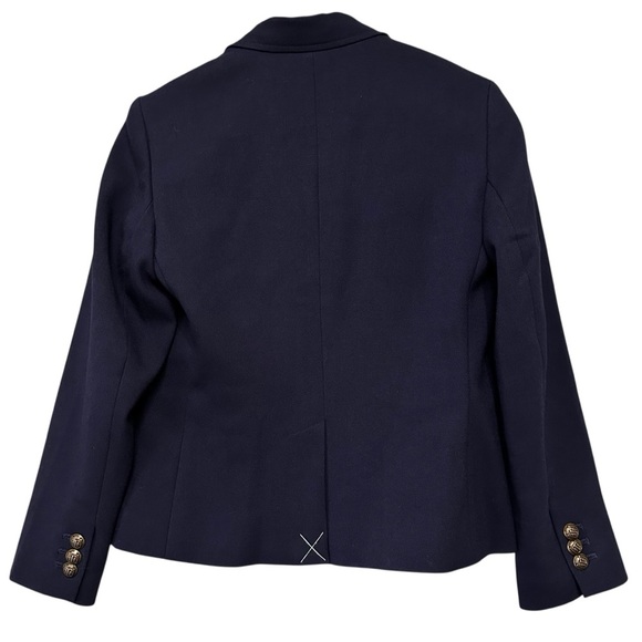 Talbots Navy Blue Classic Two Button Blazer Jacket Size 6 Petite Preppy Office - Picture 2 of 10